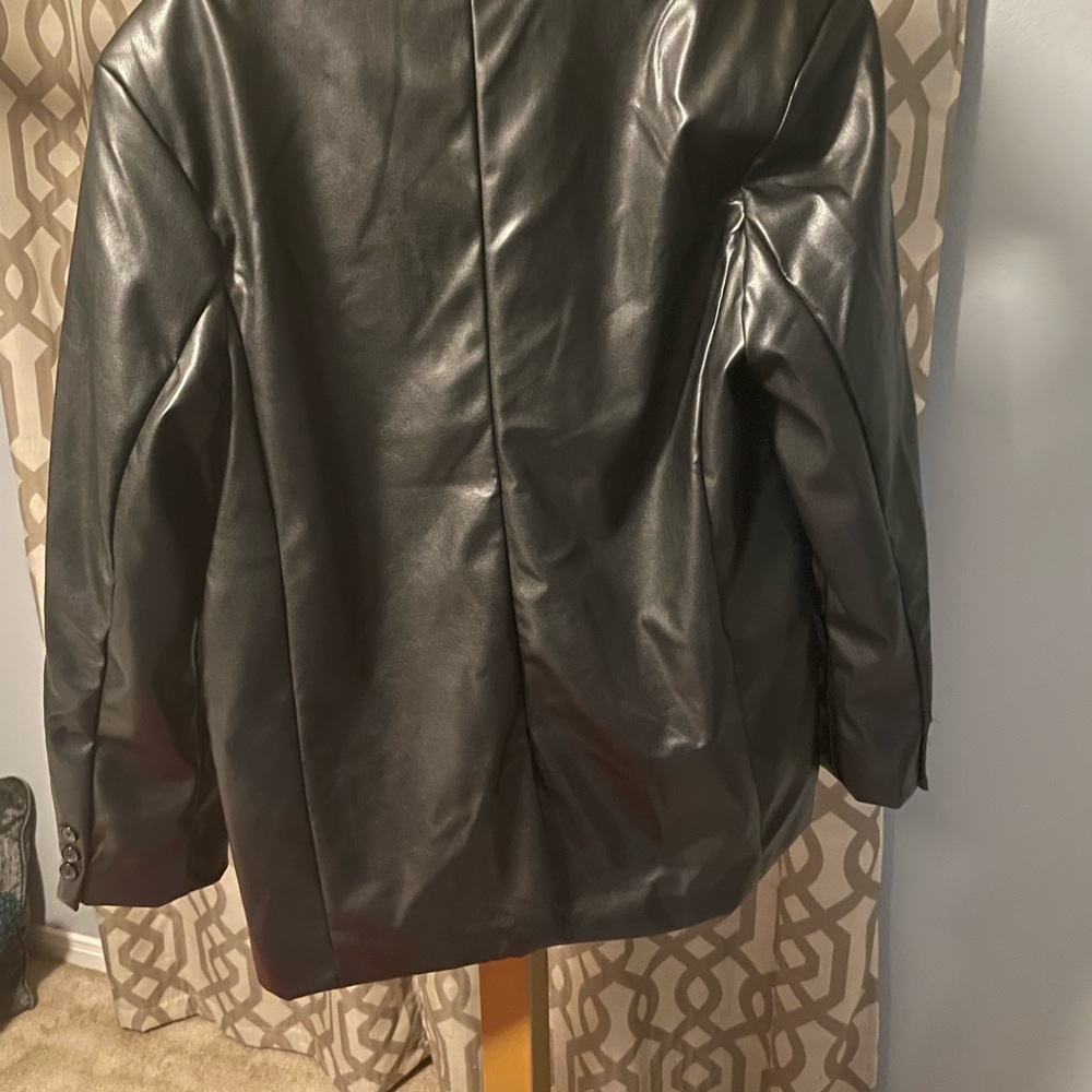 Leather blazer